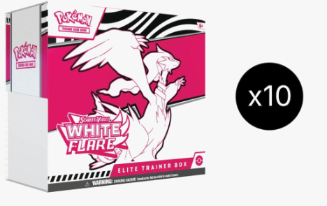 White Flare Elite Trainer Box Case - SV: White Flare (WHT)